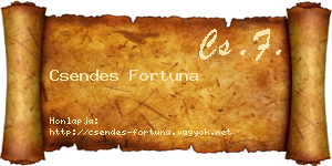 Csendes Fortuna névjegykártya